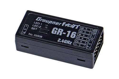 Graupner GR-16 HoTT - 2.4 GHz Empfänger 8 Kanäle