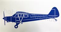 Aufkleber Piper PA18 blau (ca. 255mm)