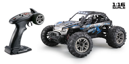 1:16 Elektro Modellauto High Speed Sand Buggy "X Truck" schwarz/blau 4WD RTR