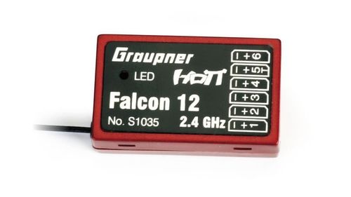 Graupner Falcon 12 HoTT - 2.4 GHz Empfänger 6 Kanäle + 3-Achs Gyro