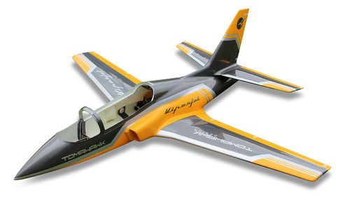 Viper Jet 2,5m Voll GFK/CFK Bausatz lackiert Typ F gelb Combo mit Electron Fahrwerk