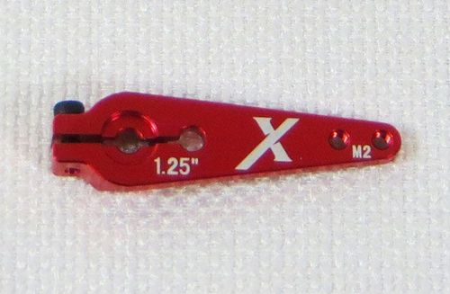 ExtremeFlight SERVO ARM 1.25" FOR ELECTRIC, TAPPED M2, HITEC RED