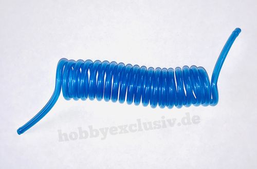 PU Spiralschlauch Ø 5/3 mm Farbe blau - Länge: 2m