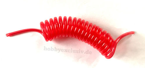 PU Spiralschlauch Ø 5/3 mm Farbe rot - Länge: 2m