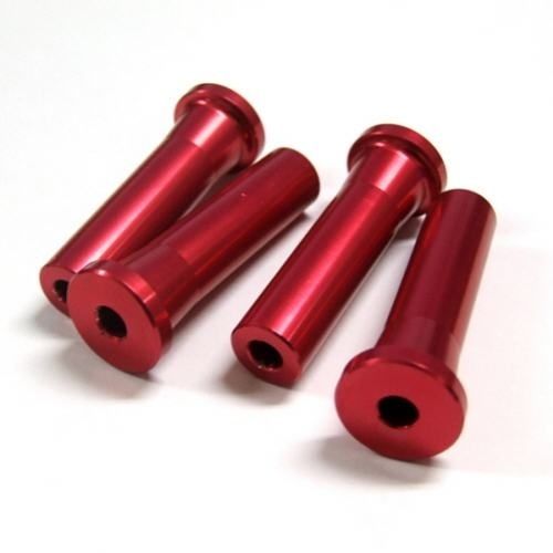 Alu-Abstandshalter 50mm in der Farbe rot für 5mm Schraube ohne Gewinde